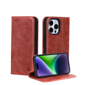 Leather Iphone 15 Case Handmade Factory