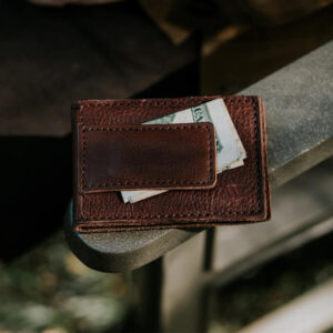 Leather Money Clip Wallet for Men