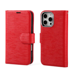 Iphone 16 pro Red Leather Case Supplier