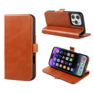 Iphone 16 Pro Brown Leather Case Factory