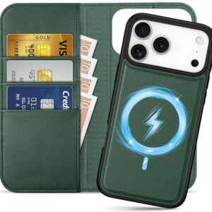 Detachable Genuine Leather Wallet Case for iPhone 17